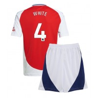 Arsenal Ben White #4 Domáci Detský futbalový dres 2024-25 Krátky Rukáv (+ trenírky)